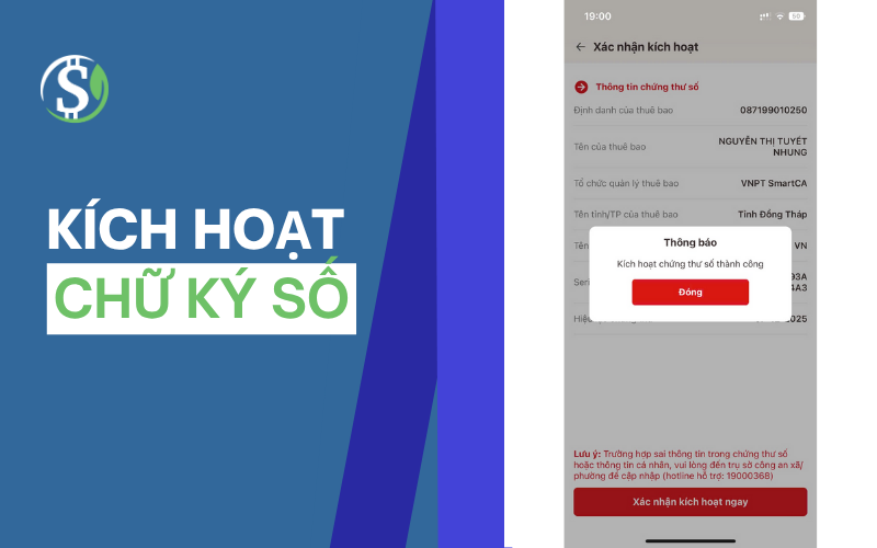 Kích hoạt chữ ký số VNPT SmartCA cá nhân Kích hoạt chữ ký số VNPT SmartCA cá nhân